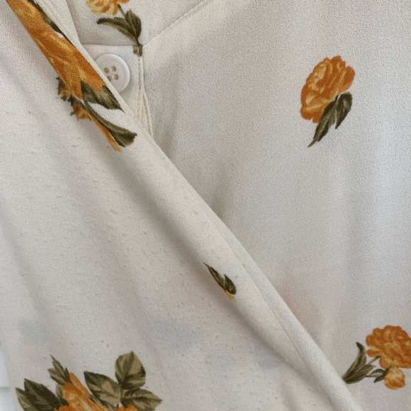 Reformation Yellow Frankfort Tie Midi Floral Sundress - size 4 - Picture 6 of 9